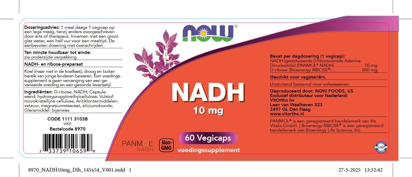 NOW NADH 10 mg (60 vega capsules)