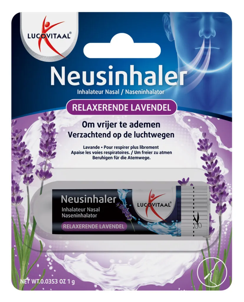 Lucovitaal Neusinhaler Vrijer Ademen Relaxerende Lavendel (1 gr)
