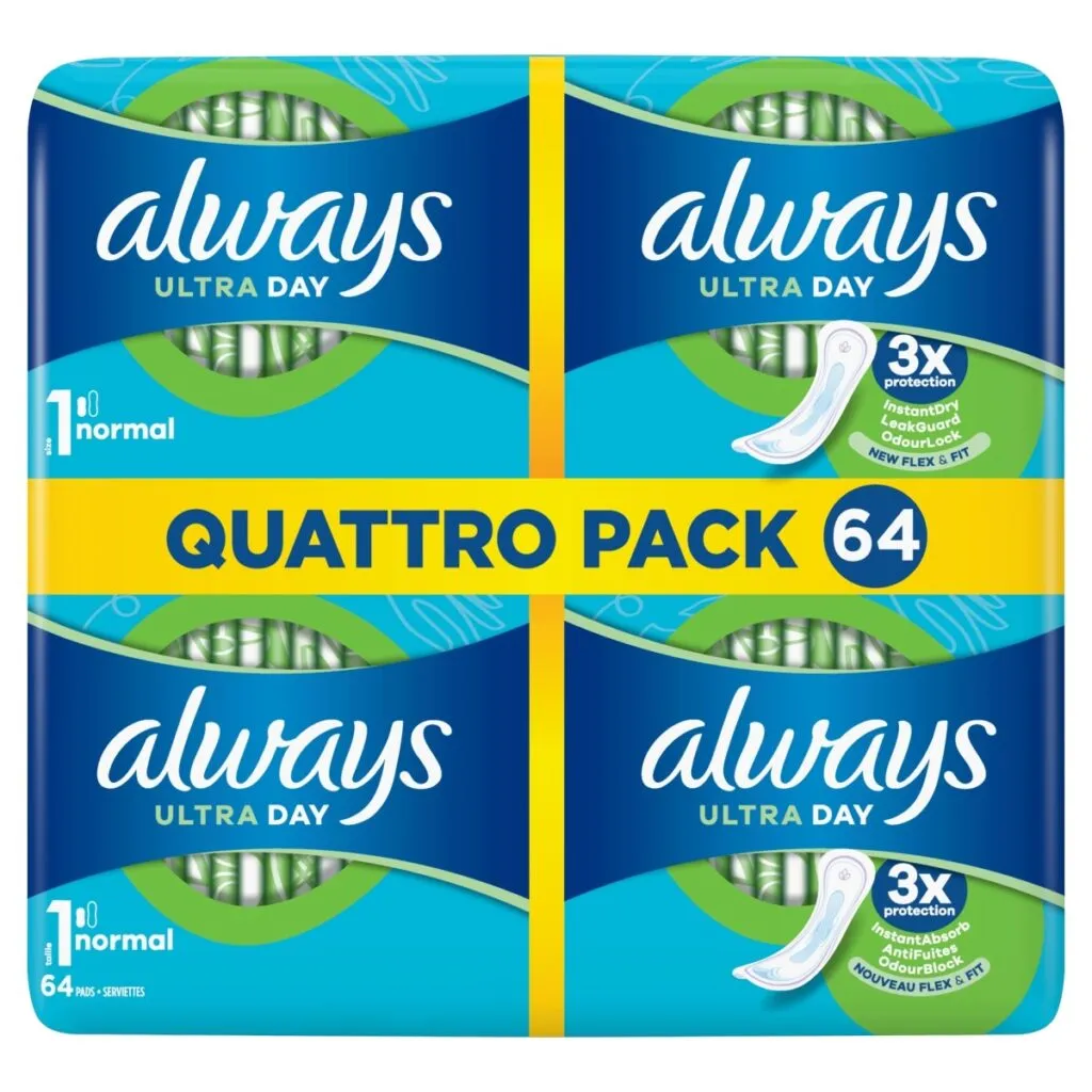 Always Ultra Day Normal Quattro Pack (64 stuks)