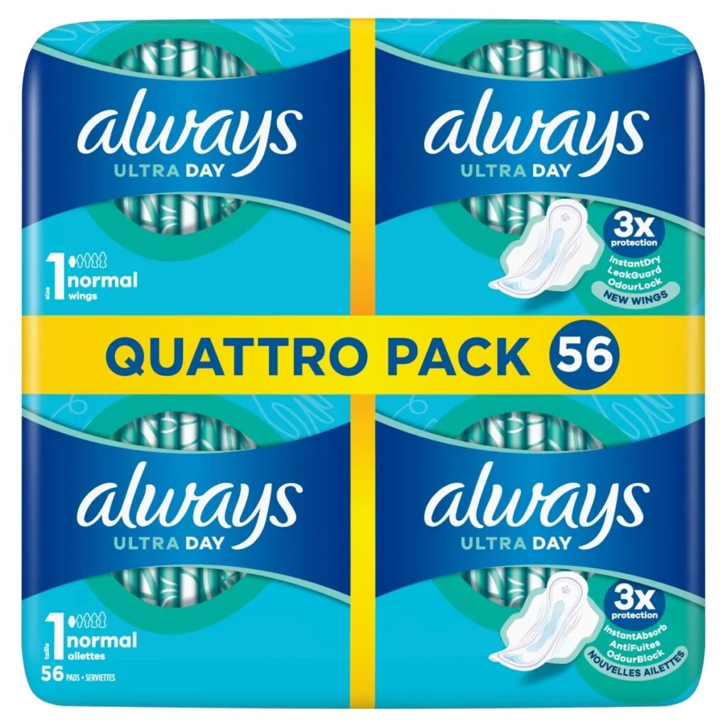 Always Ultra Day Normal Quattro Pack (56 stuks)