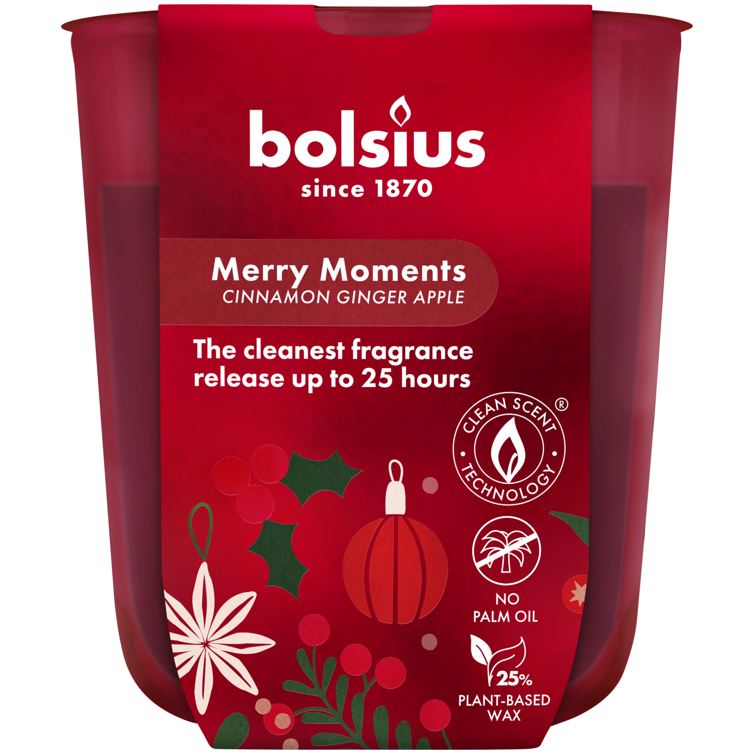 Bolsius Geurglas 80/73 True Glow Merry Moments (1 stuk)