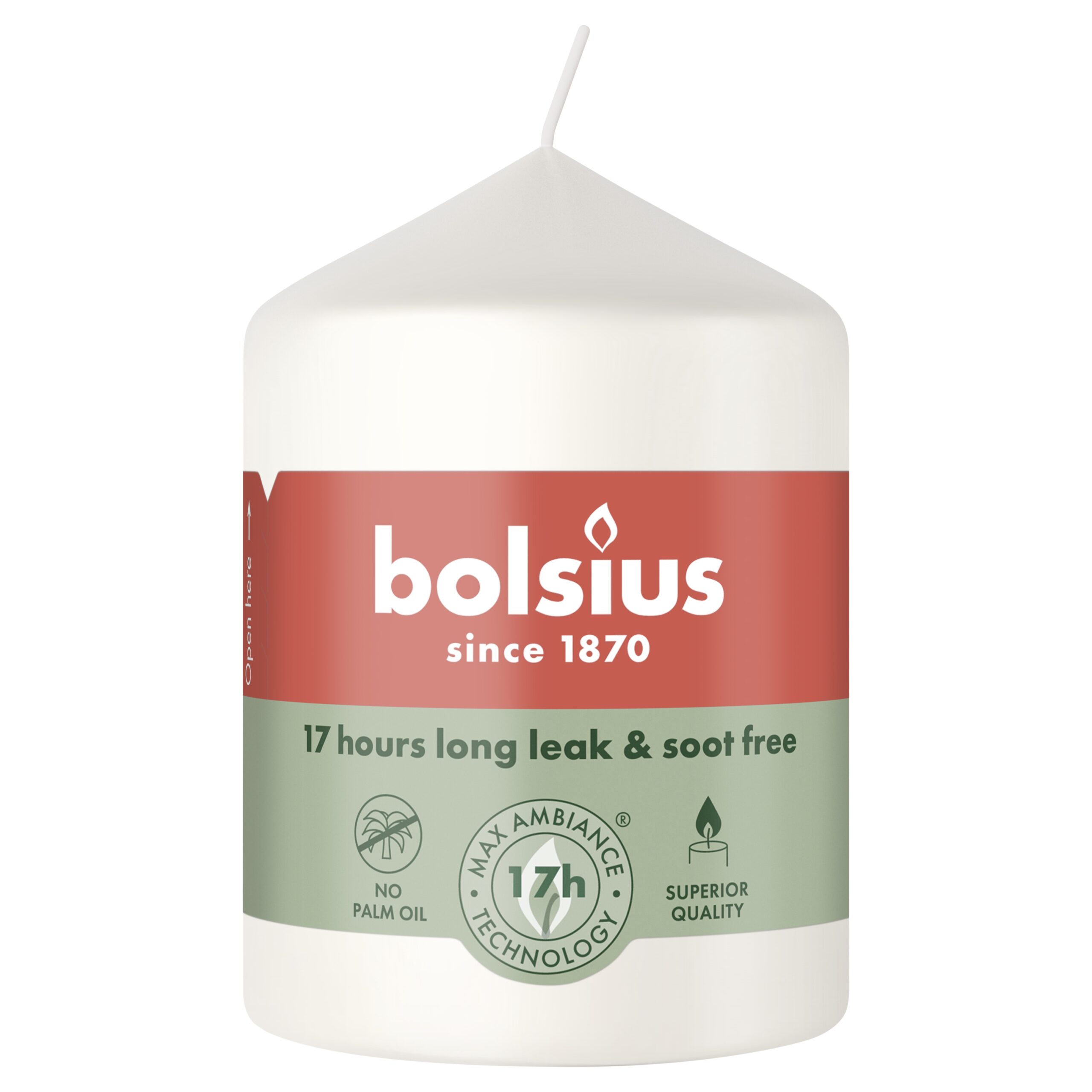 Bolsius Stompkaars 80/58 Cloudy White (1 stuk)