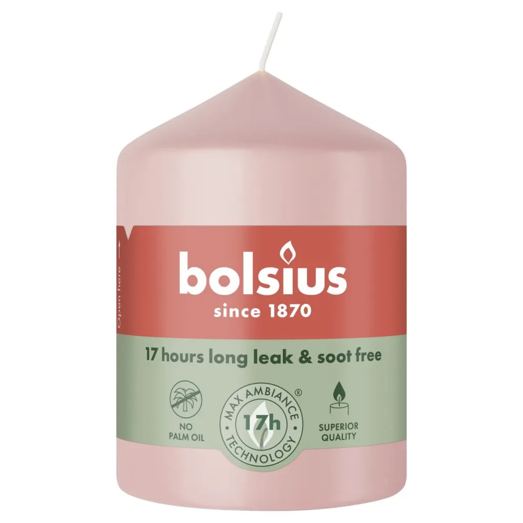 Bolsius Stompkaars 80/58 Misty Pink (1 stuk)