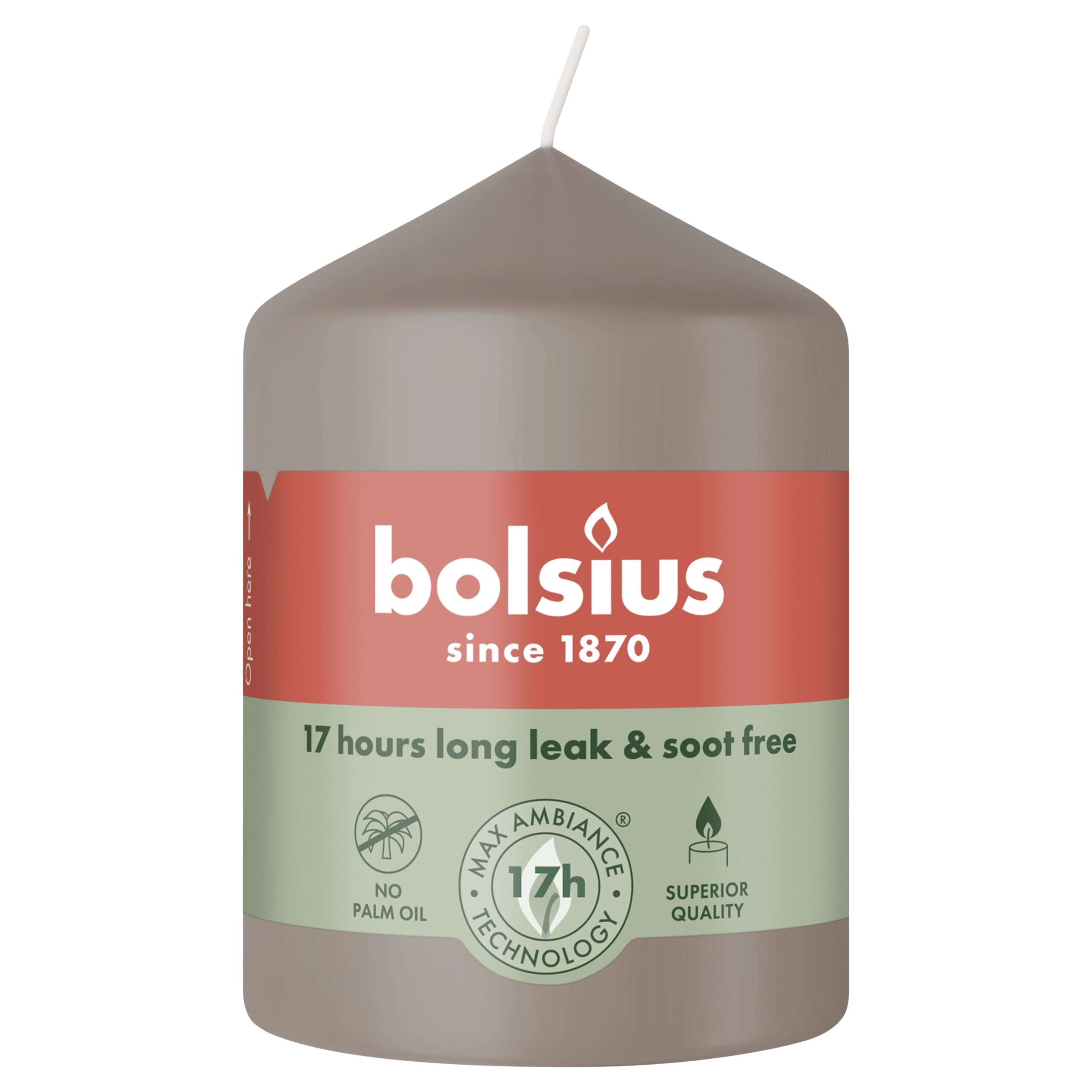 Bolsius Stompkaars 80/58 Light Taupe (1 stuk)