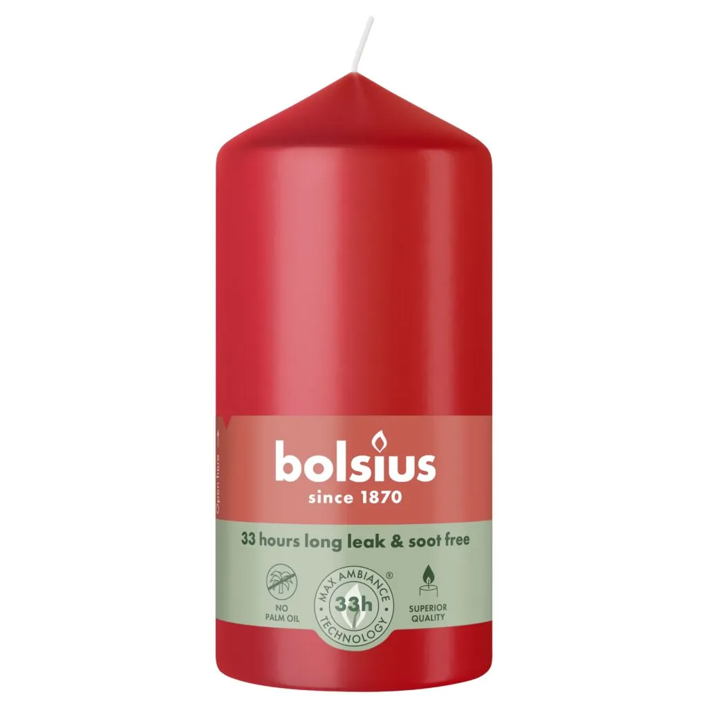 Bolsius Stompkaars 120/58 Delicate Red (1 stuk)