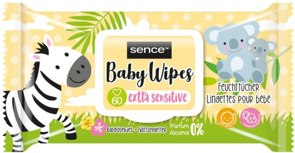Sence Baby Wipes Extra Sensitive (60 stuks)