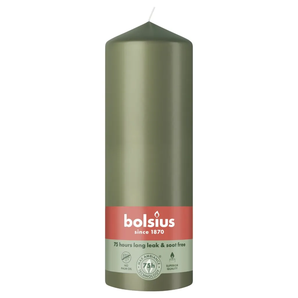 Bolsius Stompkaars 200/68 Fresh Olive (1 stuk)