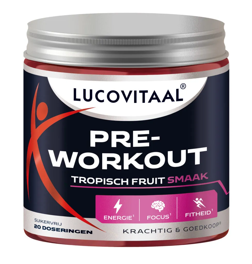 Lucovitaal Pre-Workout Tropisch Fruit Vegan (200 gr)