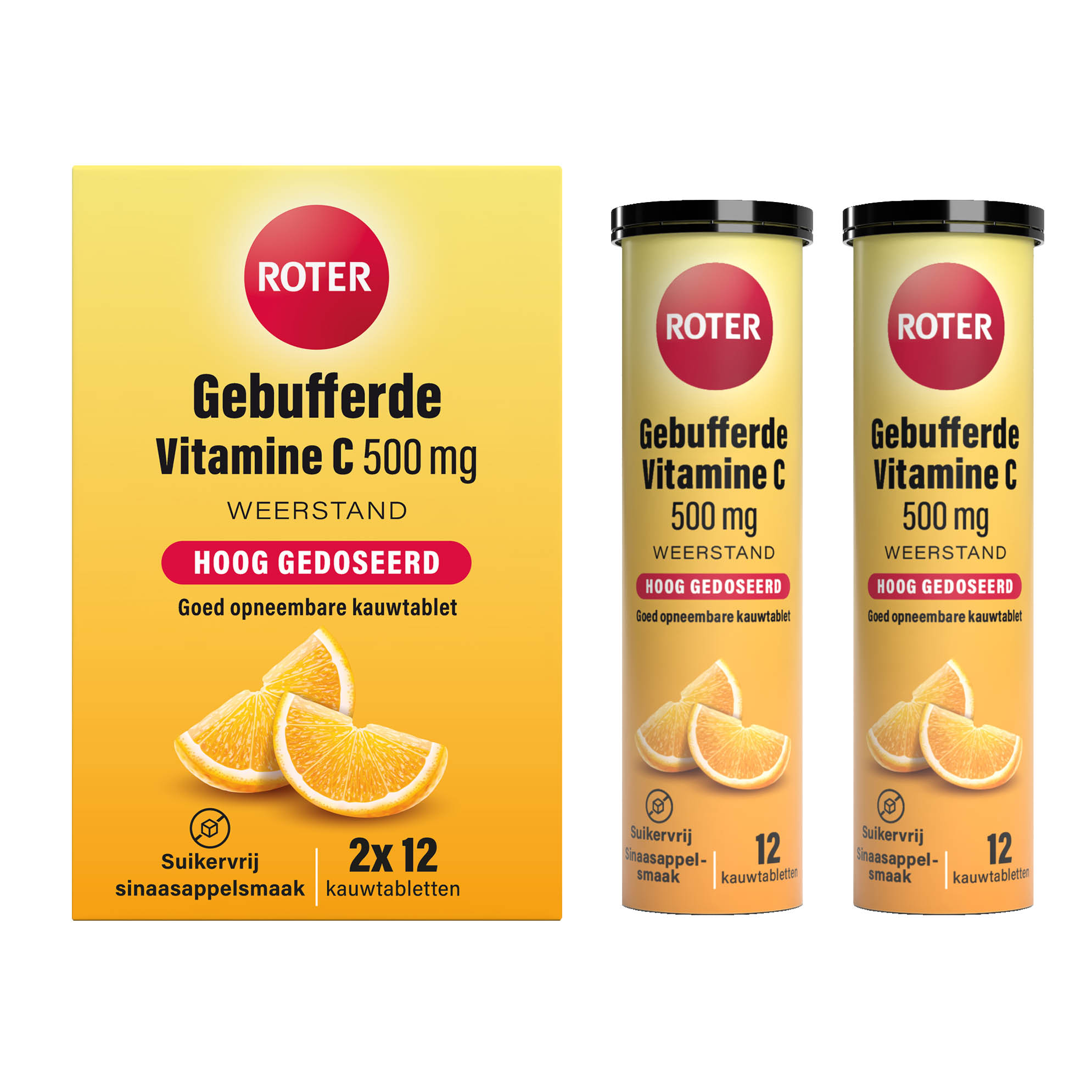 Roter Gebufferde Vitamine C 500mg (24 kauwtabletten)