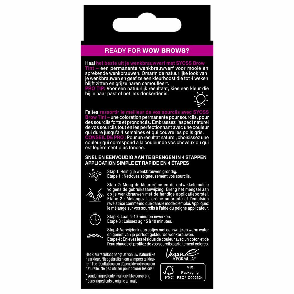 Syoss Browtint Zwart (1 stuk)