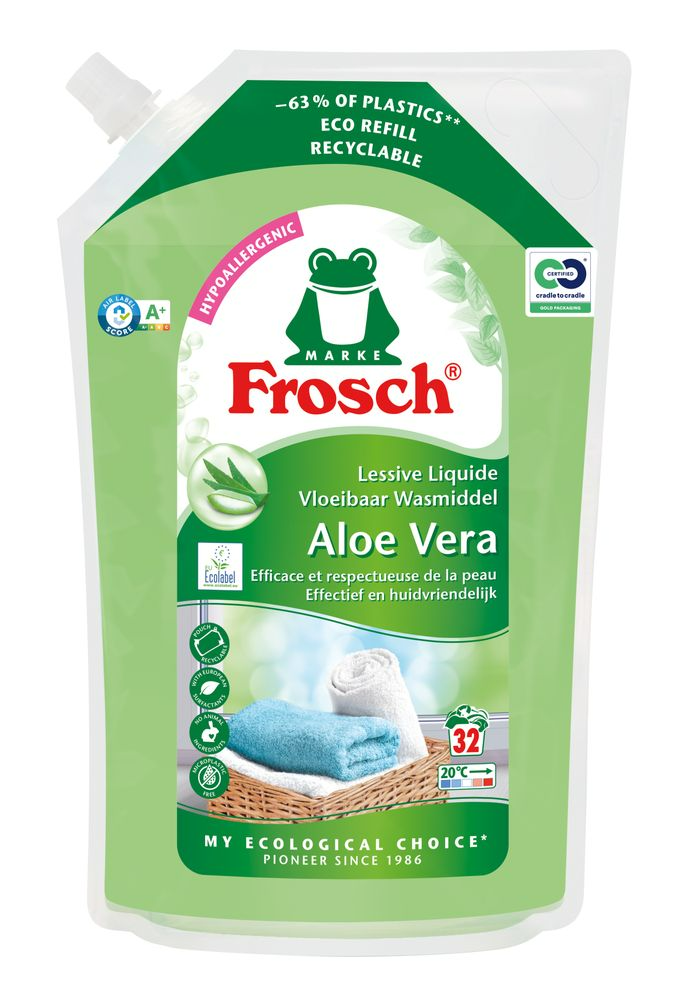 Frosch Geconcentreerd Vloeibaar Wasmiddel Aloe Vera Refill (1600 ml)