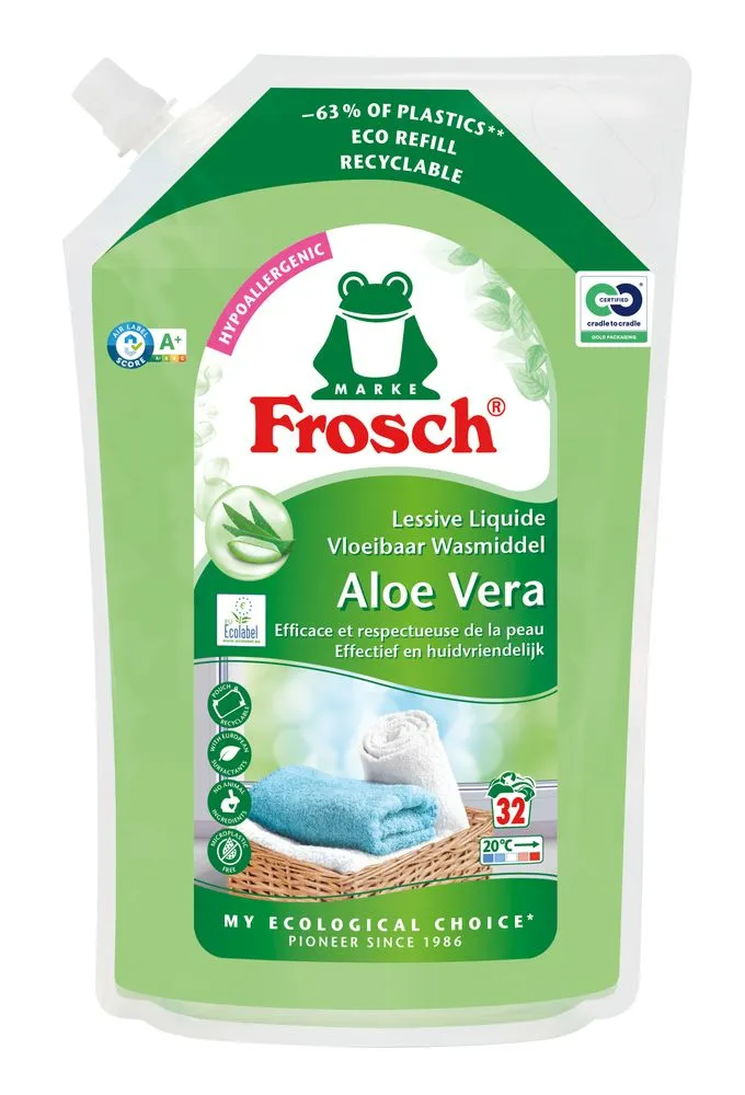 Frosch Geconcentreerd Vloeibaar Wasmiddel Aloe Vera Refill (1600 ml)