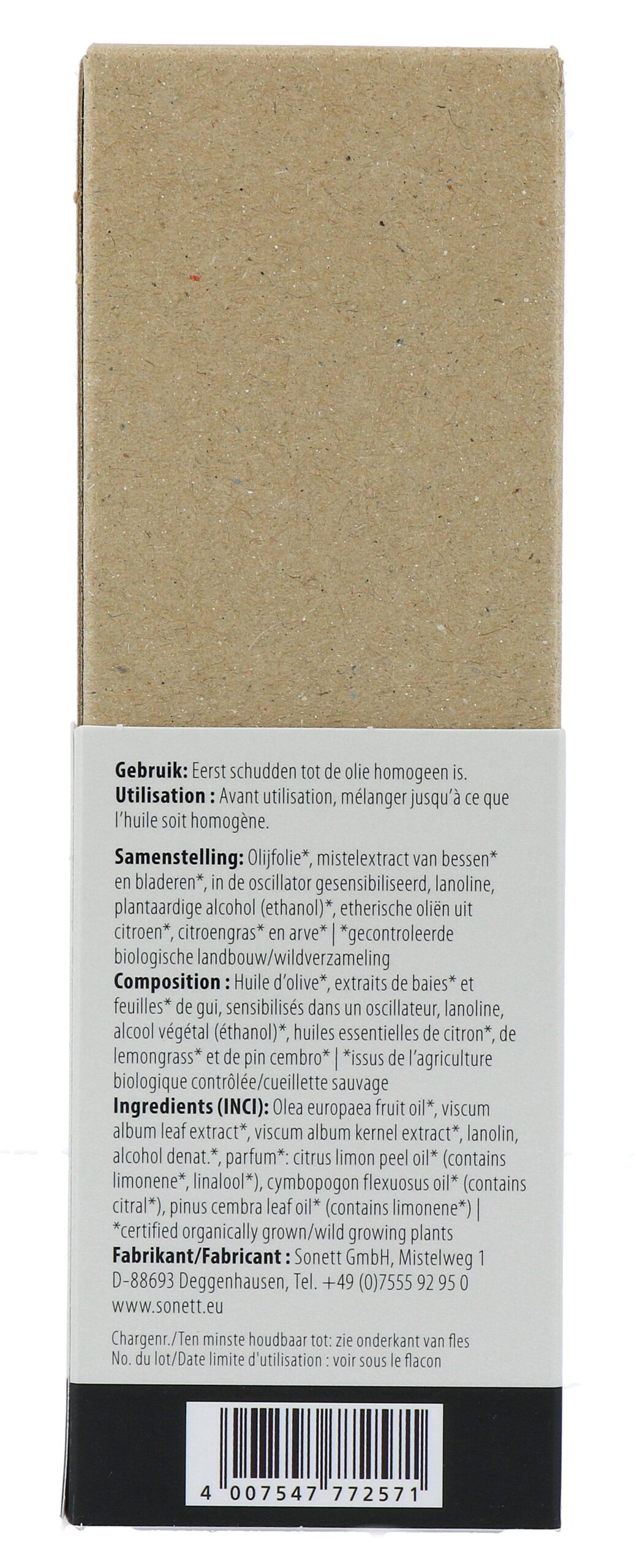 Sonett Mistelform Lichaams- en Massageolie Citroen & Arve (145 ml) - image 3