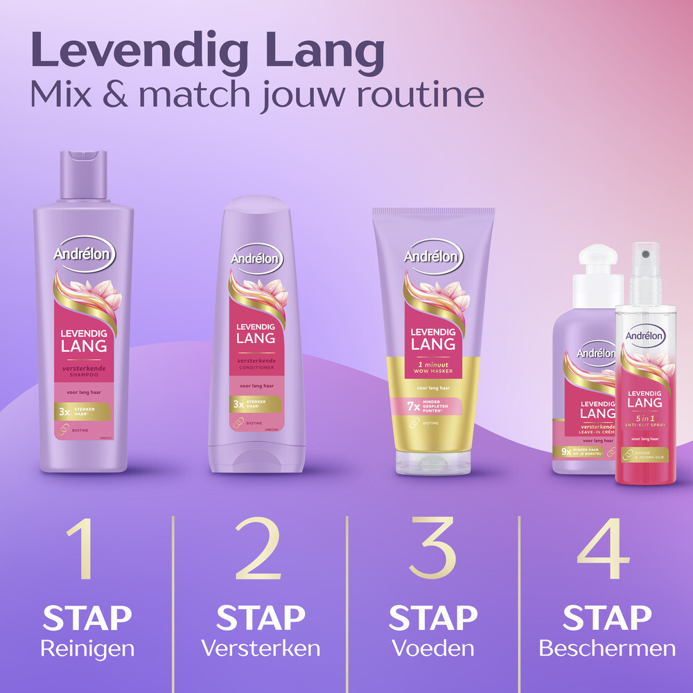 Andrelon Shampoo Levendig Lang (250 ml) - image 3