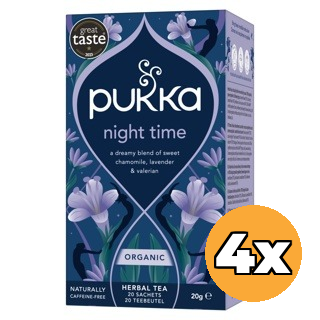 4x Pukka Night Time Thee Bio (20 zakjes)