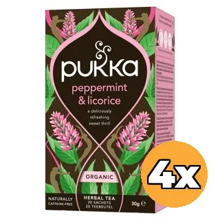 4x Pukka Peppermint & Licorice Herb Bio (20 zakjes)