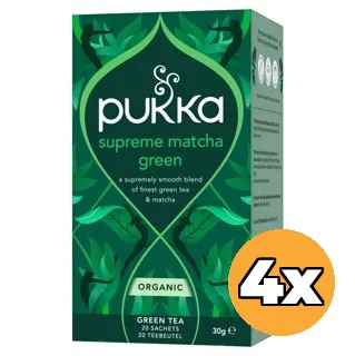 4x Pukka Supreme Matchagreen Tea Bio (20 zakjes)