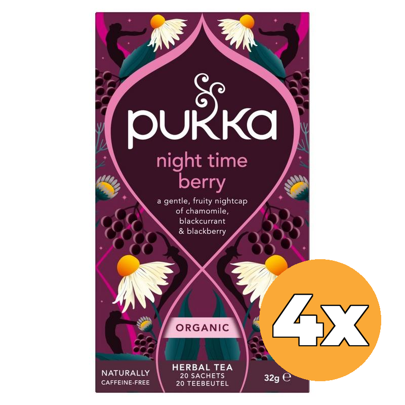 4x Pukka Night Time Berry Bio (20 zakjes)