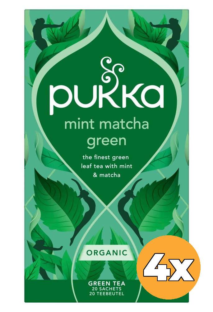 4x Pukka Mint Matcha Green Thee (20 zakjes)