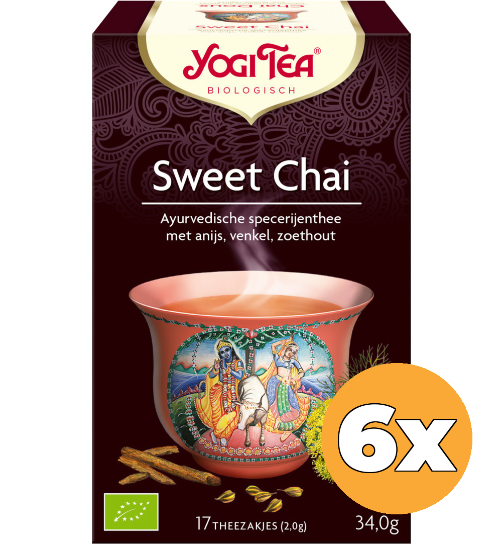 6x Yogi Tea Sweet chai bio (17 stuks)