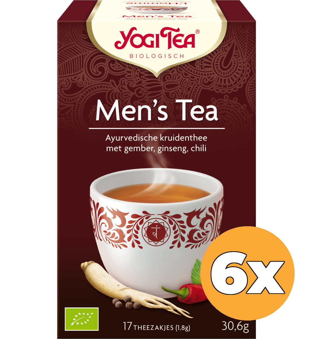 6x Yogi Tea Men's tea bio (17 stuks)
