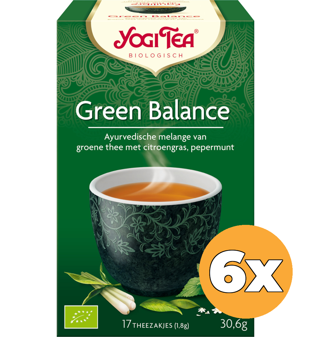 6x Yogi Tea green balance bio (17 stuks)