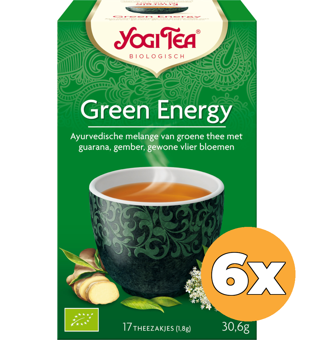 6x Yogi Tea green energy bio (17 stuks)