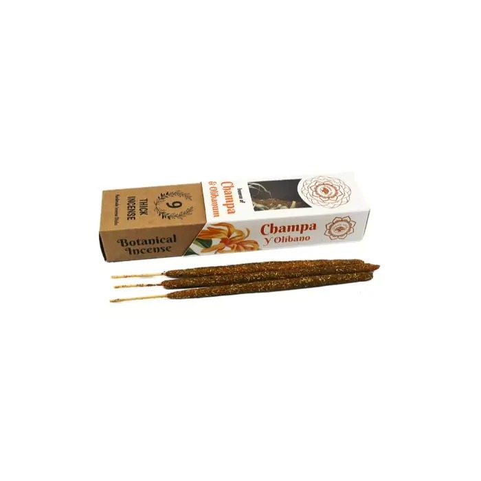 Green Tree Champa & Olibanum Botanical Incense  (9 sticks)