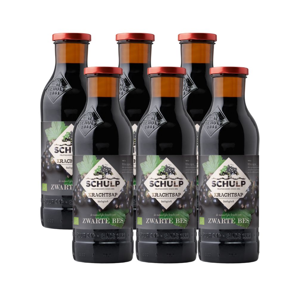 Schulp Zwarte Bes Puur Biologisch (6 x 750 ml)