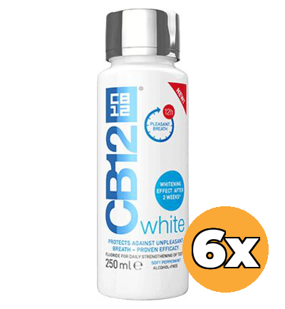 6x Cb12 Mondverzorging white (250 ml)