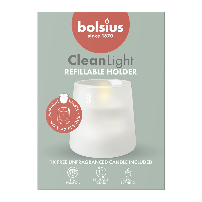 Bolsius Clean Light starterkit houder Wit - incl. geurloze navulling (1 stuk) - image 3