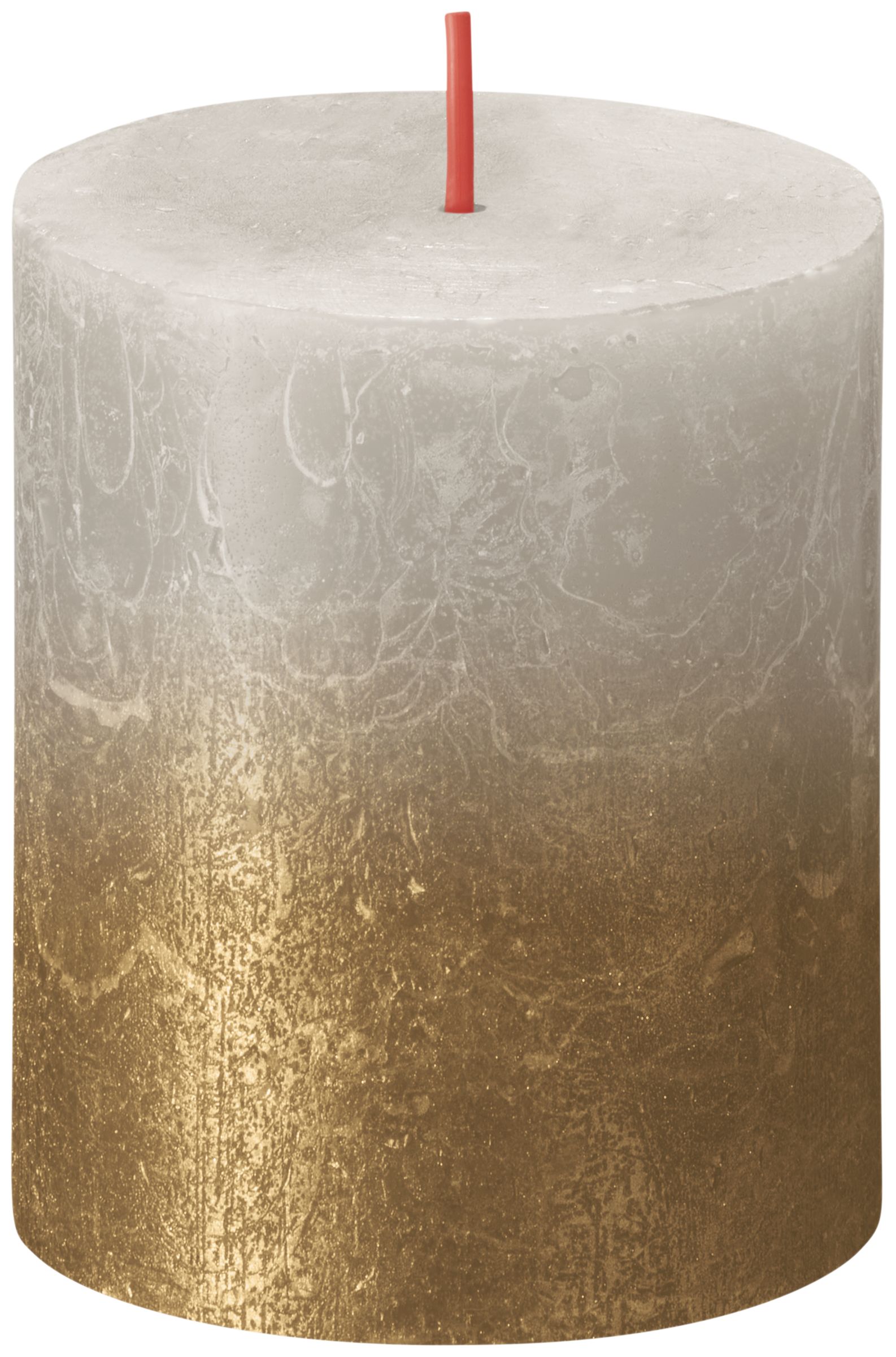 Bolsius Fading Metallic Rustiekkaars 80/68 Sandygrey + Gold (1 stuk)