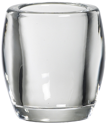 Bolsius Glazen Theelichthouder Oval 77/72 Transparant (1 stuk)