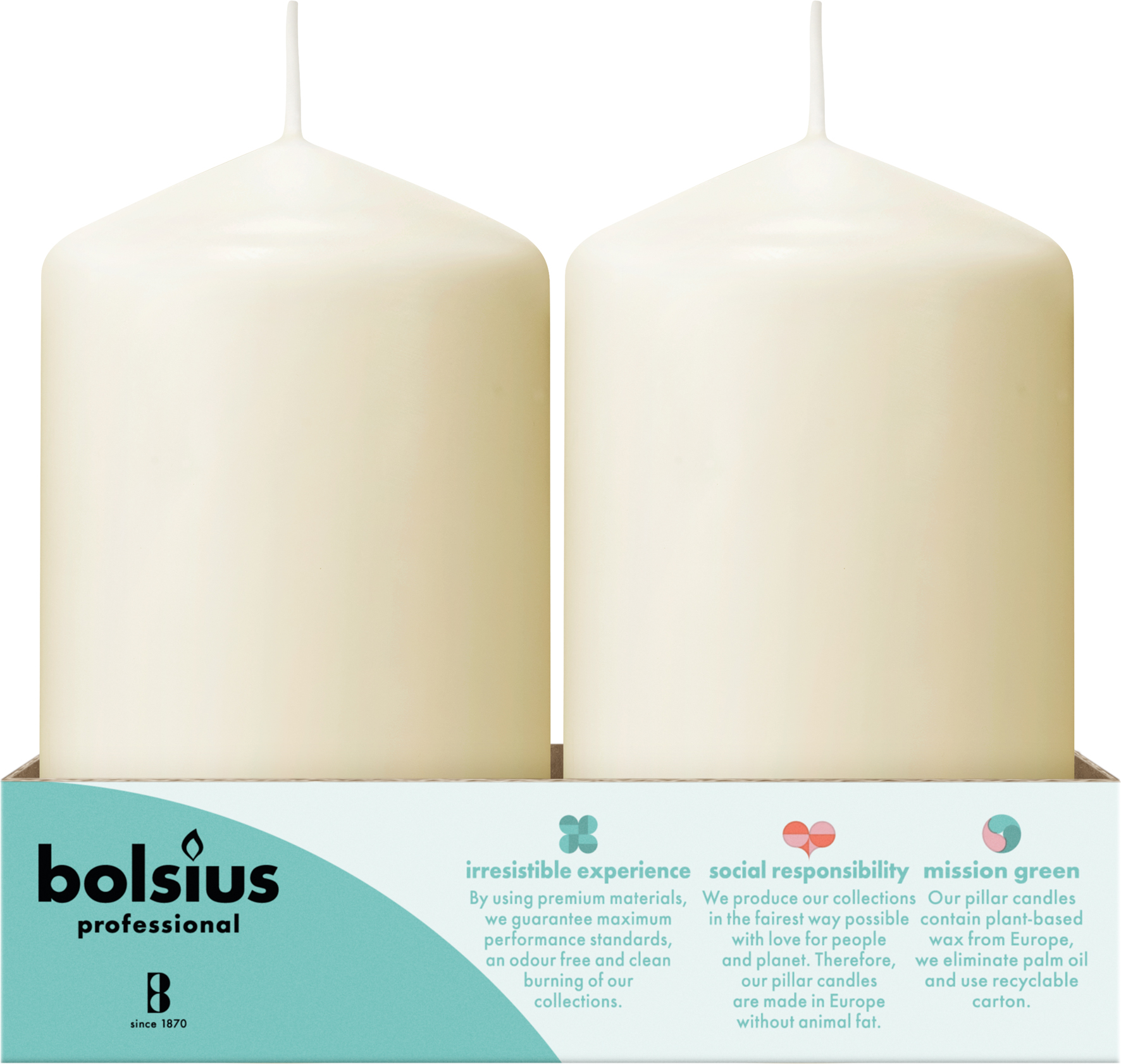 Bolsius Horeca Stompkaarsen 15/8 Ivoor (6 stuks) - image 3