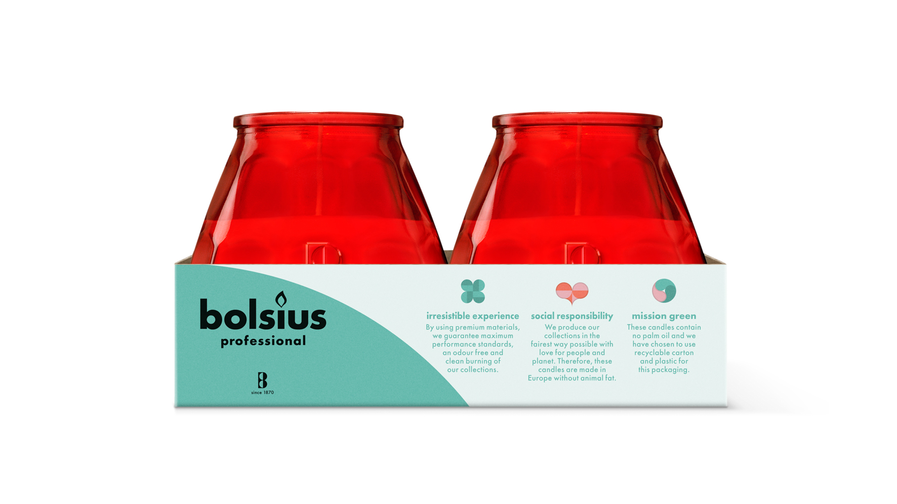 Bolsius Horeca Twilight 104/99 Rood (6 stuks) - image 2