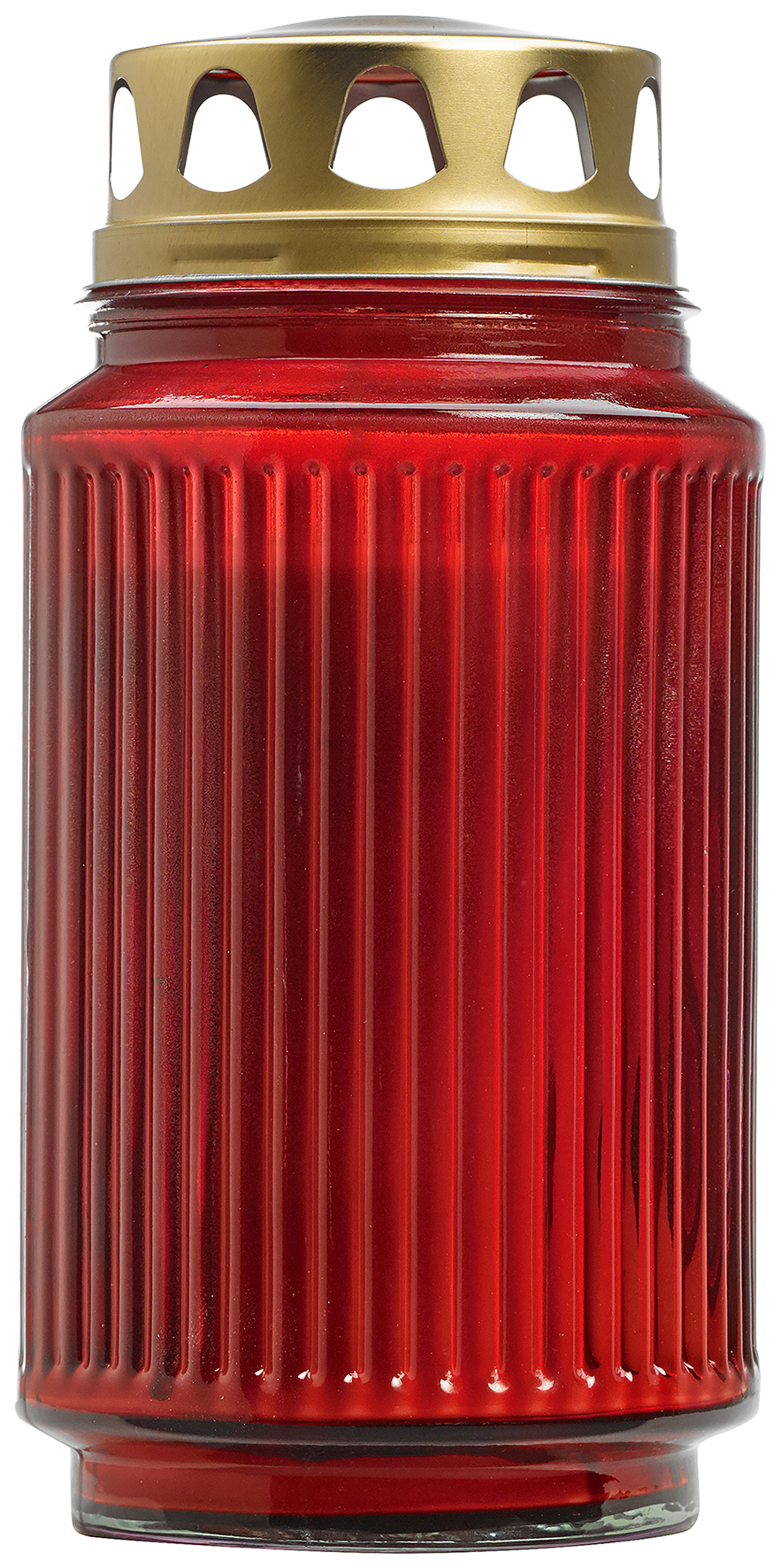 Bolsius Lantaarnglas met deksel Rood (1 stuk)