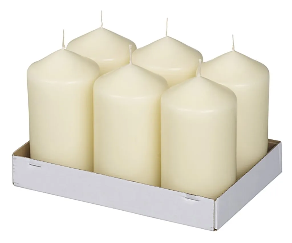 Bolsius Neutrale Stompkaars 130/70 Ivoor (6 stuks)