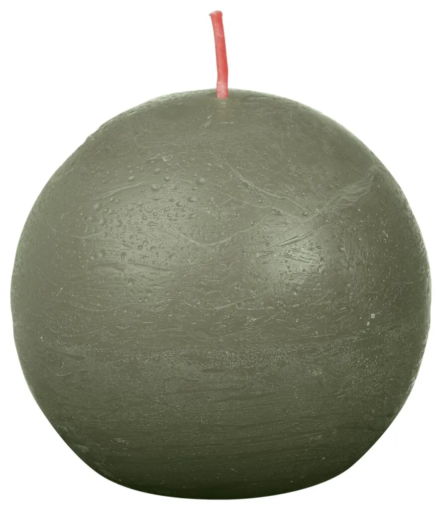 Bolsius Rustieke Bolkaars Ø76 Fresh Olive (1 stuk)