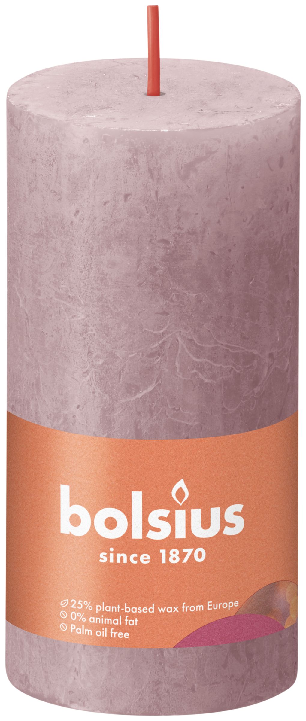 Bolsius Rustiekkaars 100/50 Ash Rose (1 stuk)