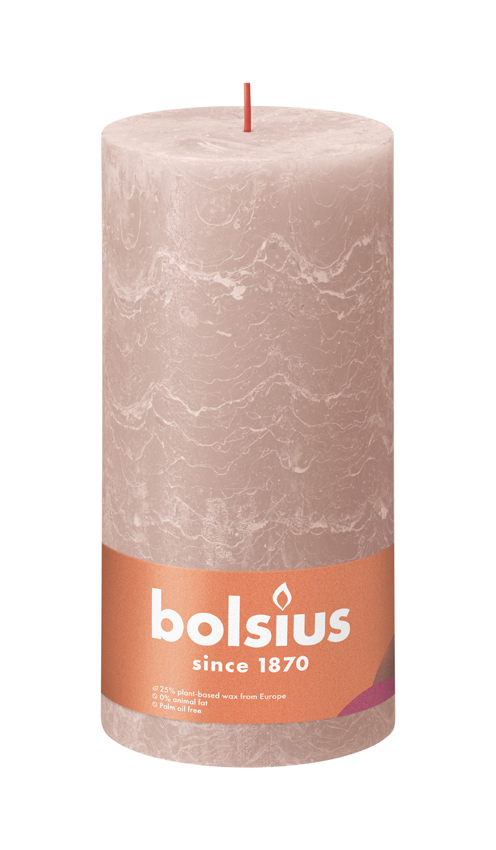 Bolsius Rustiekkaars 200/100 Misty Pink (1 stuk)
