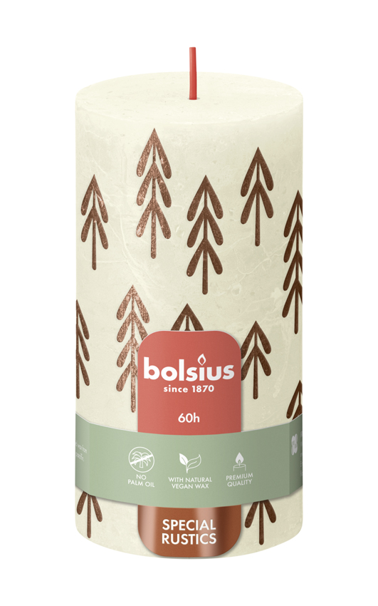 Bolsius Silhouette Rustiekkaars 130/68 Soft Pearl (1 stuk)