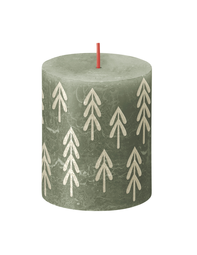 Bolsius Silhouette Rustiekkaars 80/68 Fresh Olive (1 stuk)