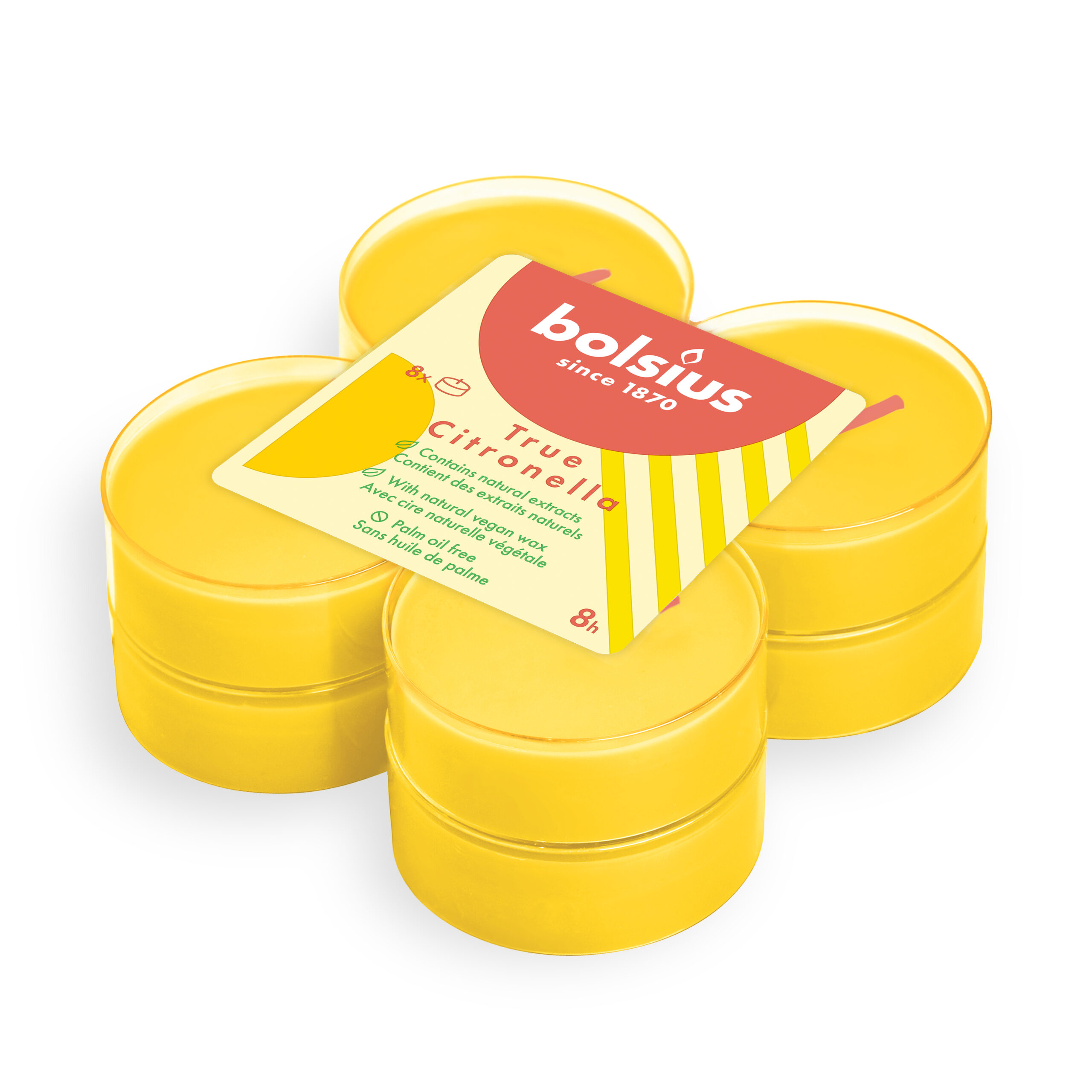 Bolsius True Citronella maxilicht Citronella (8 stuks)