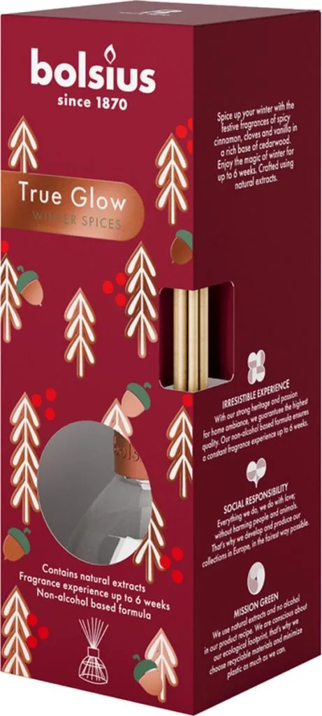 Bolsius True Glow geurverspreider Winter Spices (60 ml)