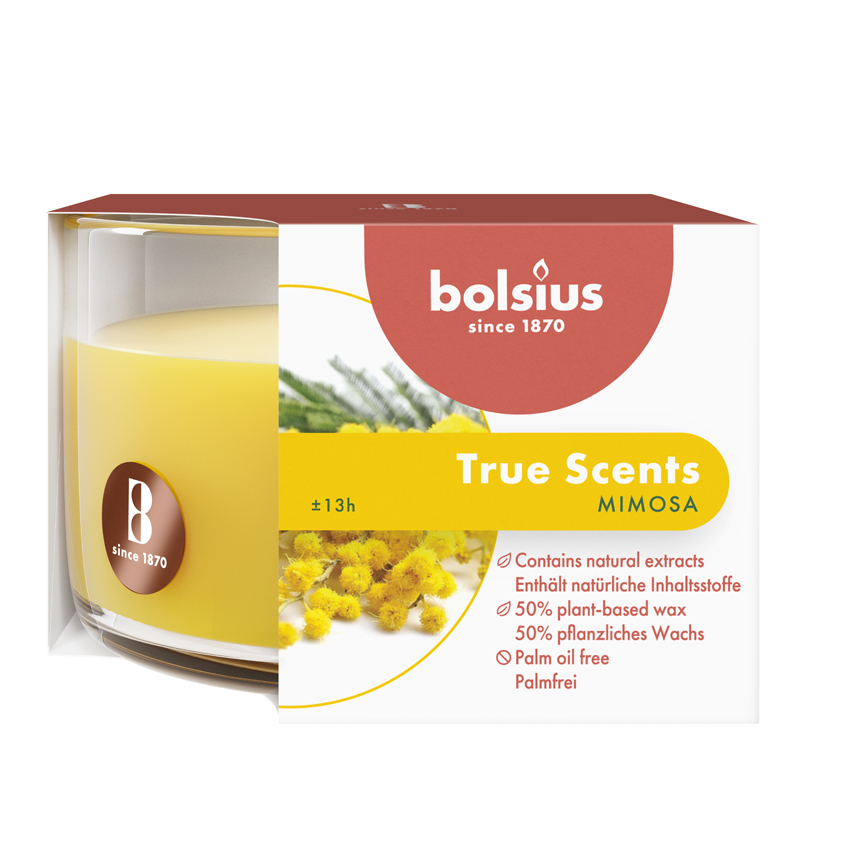 Bolsius True Scents Geurglas 50/80 Mimosa (1 stuk)