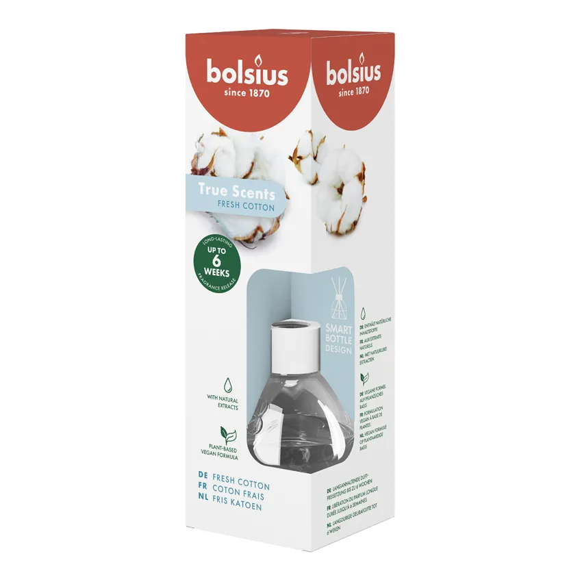 Bolsius True Scents geurverspreider Fresh Cotton (60 ml)