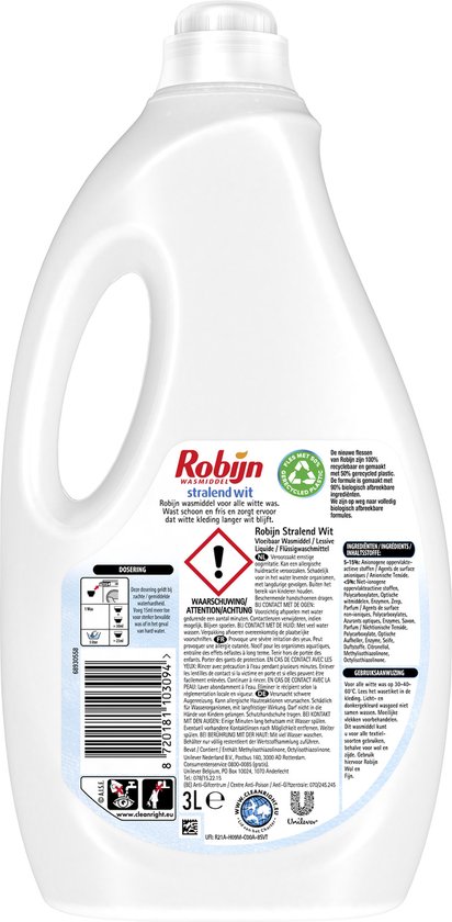Robijn Wasmiddel Stralend Wit (3000 ml)