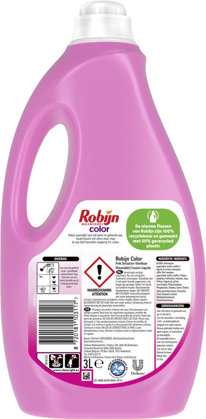 Robijn Wasmiddel Pink Sensation Kleur (3000 ml)