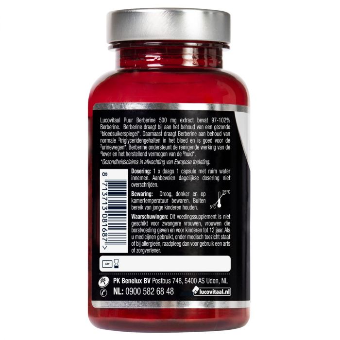 Lucovitaal Puur Berberine 500mg (60 capsules) - image 2