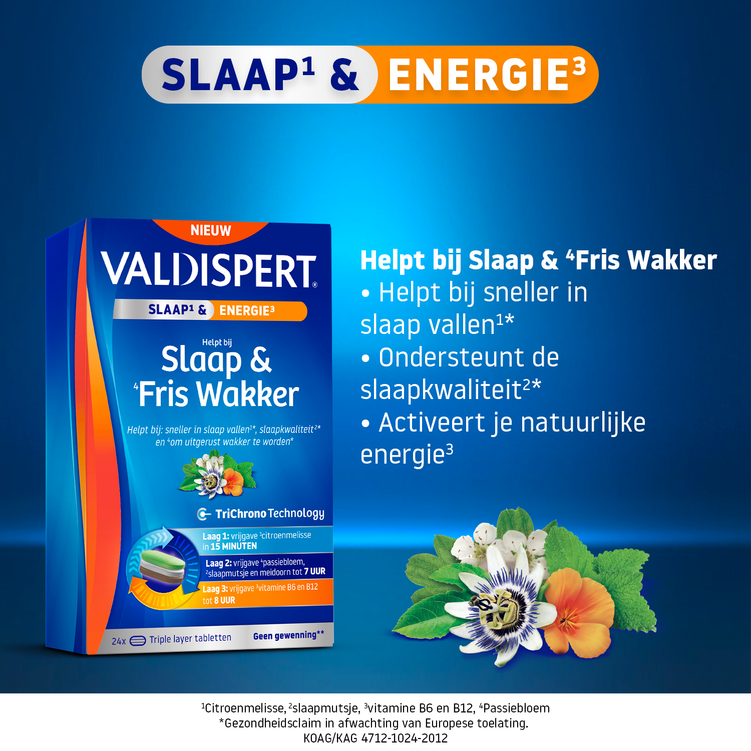 Valdispert Slaap & Fris Wakker (24 Tabletten)